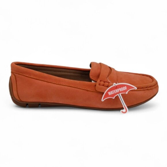 Blondo Shellby Women's Size 7.5 M Orange Suede Nubuck Waterproof Driver Loafer - Picture 2 of 13